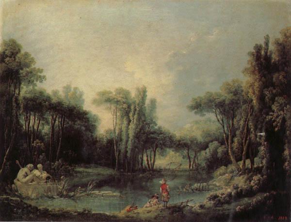 Francois Boucher Landscape with a Pond